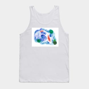 Watercolor White Goldfish Tank Top